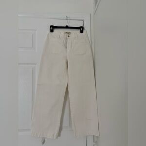 Madewell Perfect Vintage Wide-Leg Jeans – 27P – Cream